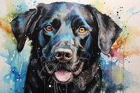 Thumbnail for Watercolor Dark Sweet Labrador