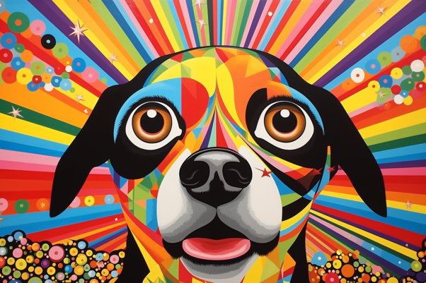 Bold Colorful Dog  Diamond Painting Kits
