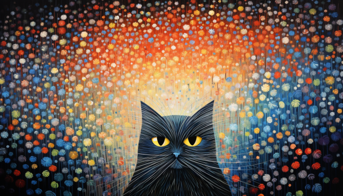 Artsy Kitty And Colors  Diamond Painting Kits