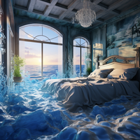 Thumbnail for Bedroom Melting Into The Ocean  Diamond Painting Kits