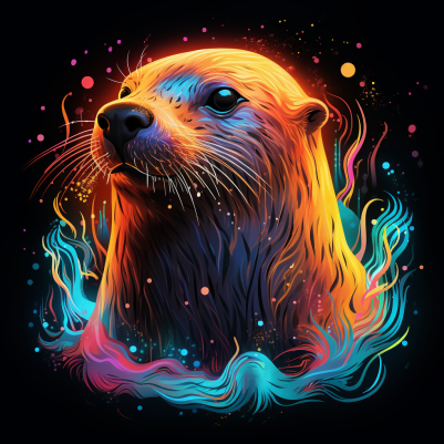 Abstract Calm Otter