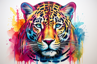 Thumbnail for Colorful Jaguar Watercolor
