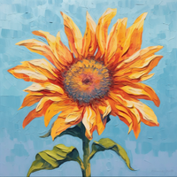 Thumbnail for Painting Of A Golden Yellow Sunflower