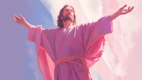 Thumbnail for Jesus Praising The Lord, Blue Sky And White Clouds In Background