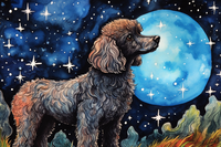 Thumbnail for Starry Night Poodle  Diamond Painting Kits