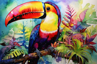 Thumbnail for Watercolor Tropical Toucan