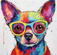 Thumbnail for Rainbow Colored Chihuahua, In Multi Colored Glasses