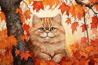 Thumbnail for Persian Cat In The Fall