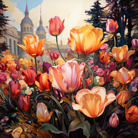 Thumbnail for Mesmerizing Tulips In A Garden