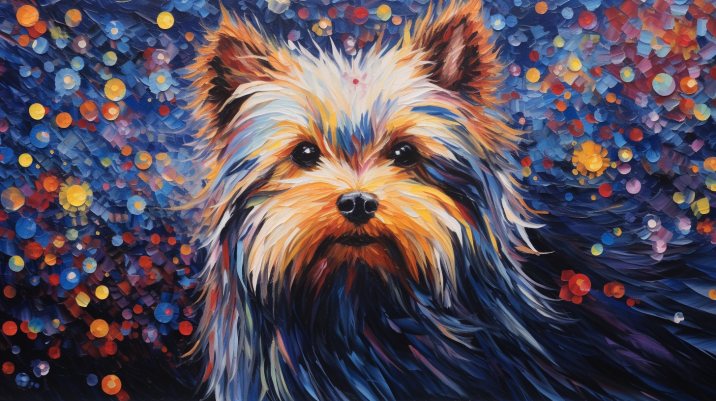 Artsy Fluffy Yorkie Art  Diamond Painting Kits