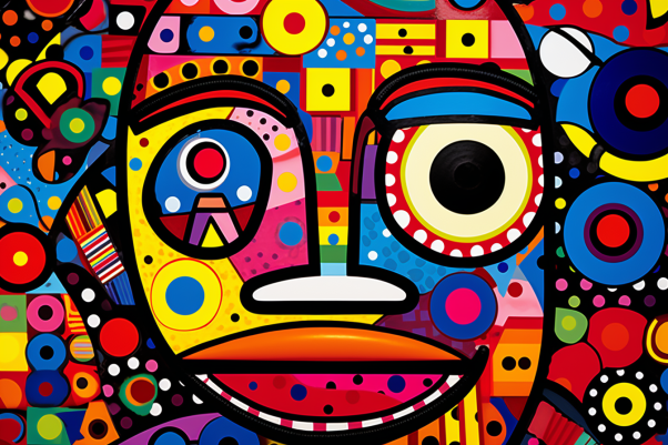 Bold Colorful Artsy Face  Diamond Painting Kits