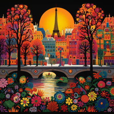 Colorful Flowers In Paris