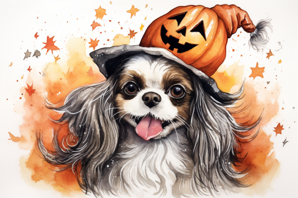 Silly Halloween King Charles Spaniel