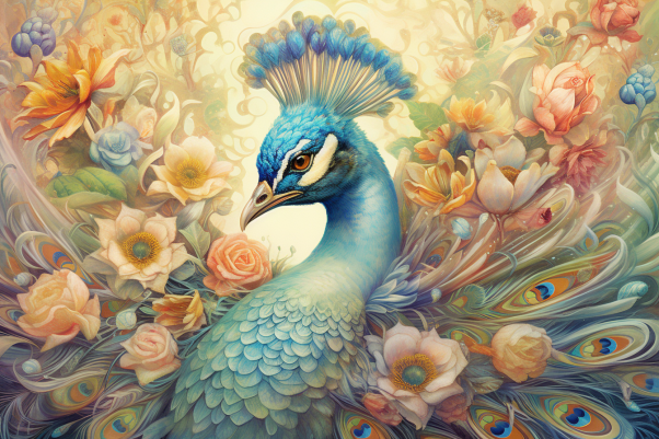 Graceful Dreamy  Peacock