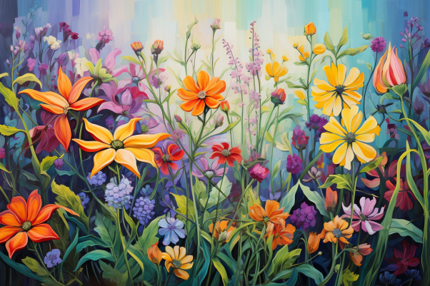 Beautifully Vibrant Wildflowers  Diamond Painting Kits