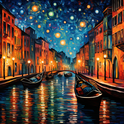Starry Night On Venice Canal