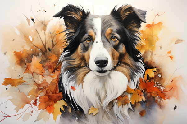 Collie On A Fall Day