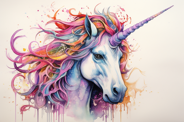 Gentle Watercolor Unicorn  Diamond Painting Kits