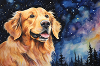 Thumbnail for Stargazing Golden Retriever