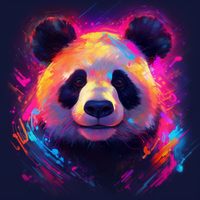 Thumbnail for Neon 80s Vibe Panda