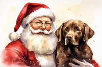 Thumbnail for Chocolate Labrador And Santa