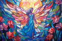 Thumbnail for Dreamy Angel On Stained Glass
