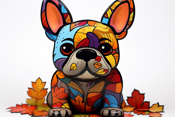 Colorful Fall French Bulldog