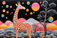 Thumbnail for Galactic Giraffe   Diamond Painting Kits