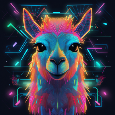 Pretty Neon Llama