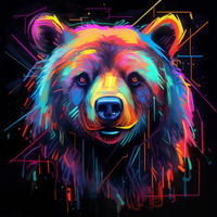 Thumbnail for Neon Bear Head