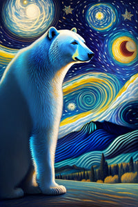 Thumbnail for Polar Bear On A Beautiful Starry Evening