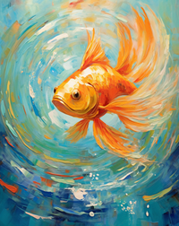 Thumbnail for Water Swirl, Goldfish Painting