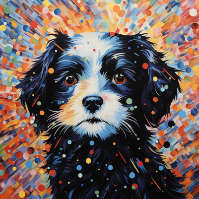 Sweet Colorful Puppy Art