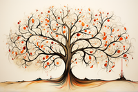 Thumbnail for Watercolor Tree In The Fall