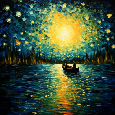 Rowboat Under A Bright Full Moon
