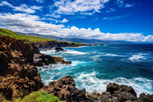 Blue Ocean In Maui  Diamond Painting Kits