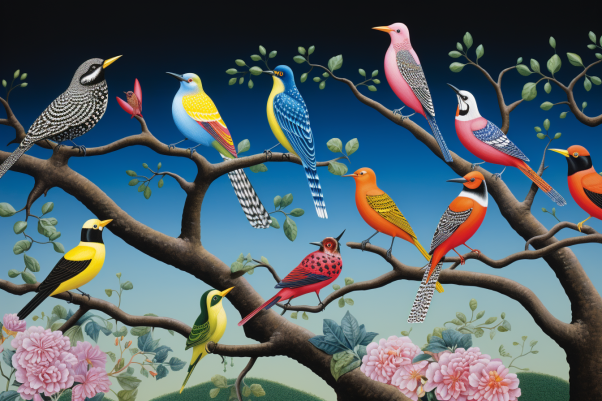 Birds On A Branch  Diamond Painting Kits