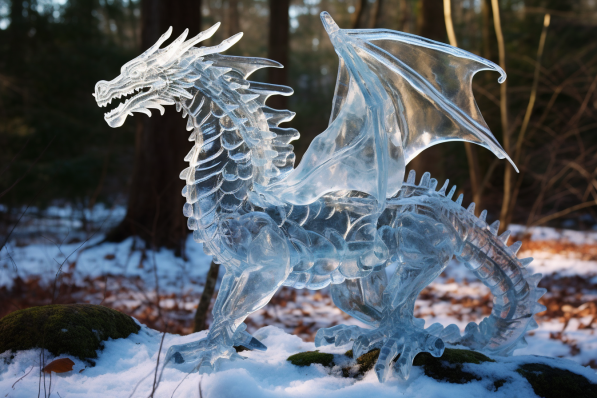Dragon Ice Sculpture     Diamond Painting Kits