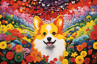 Thumbnail for Bold Bright Corgi  Diamond Painting Kits