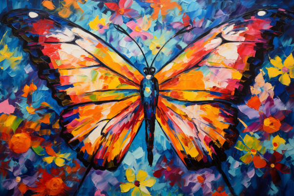 Artsy Colored Butterfly   Diamond Painting Kits