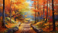 Thumbnail for Autumn Forest Trail Diamond Painting Kits