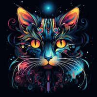 Thumbnail for Abstract Neon Kitty