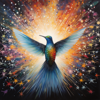 Radiant Hummingbird  Diamond Painting Kits