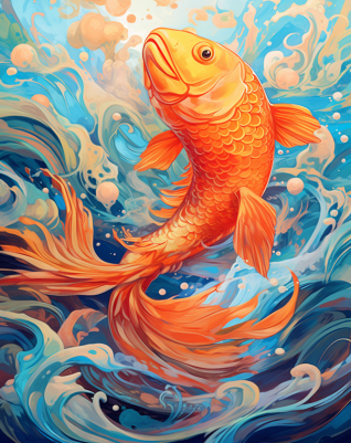 Splashing Goldfish