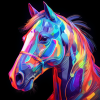 Thumbnail for Neon Horse Head