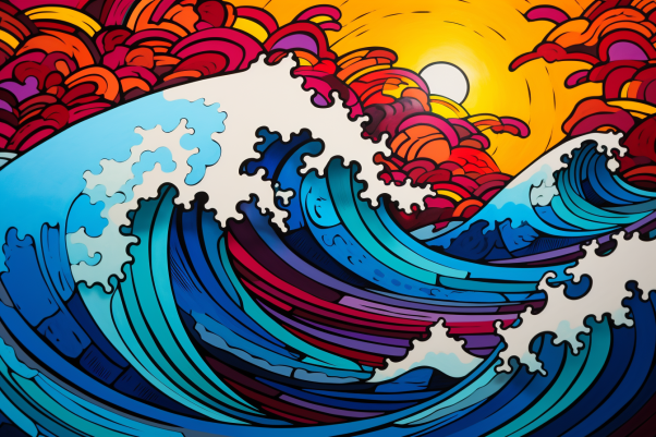 Fun Colors In Ocean Waves