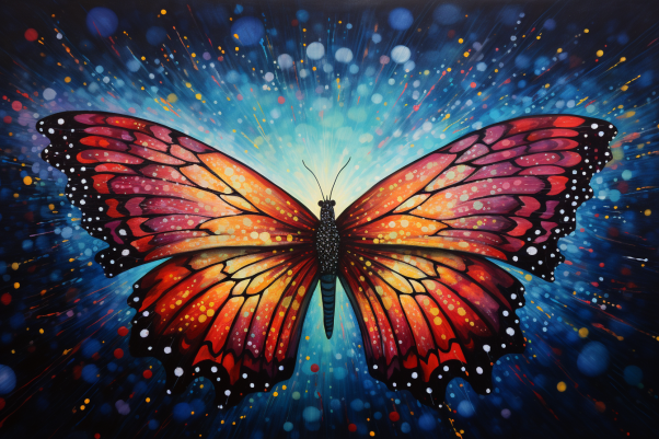 Butterfly On Glowing Night  Diamond Painting Kits