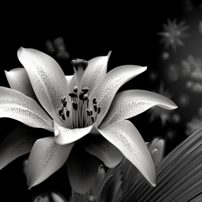 Mesmerizing Black And White Lily