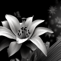 Thumbnail for Mesmerizing Black And White Lily