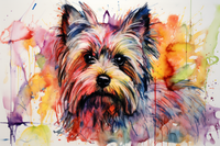 Thumbnail for Watercolor Colorful Yorkie  Diamond Painting Kits